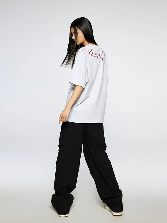 Achock Script Logo Print Tee | Face 3 Face