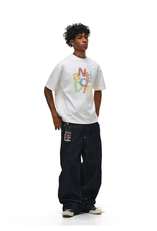 ANTIDOTE Colorful Crayon Print Tee | Face 3 Face