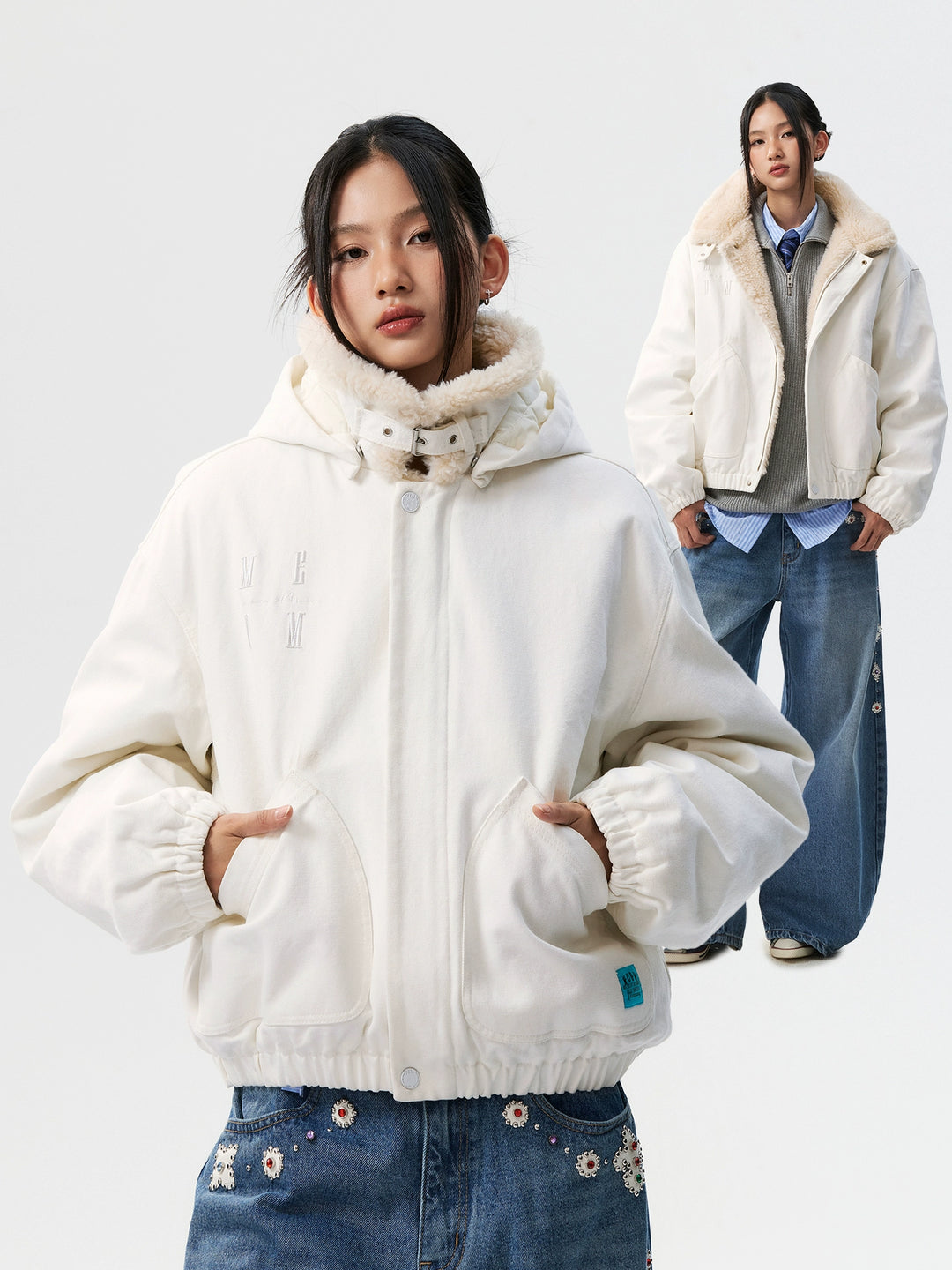 MEDM Sherpa Fleece Quilted Work Jacket | Face 3 Face