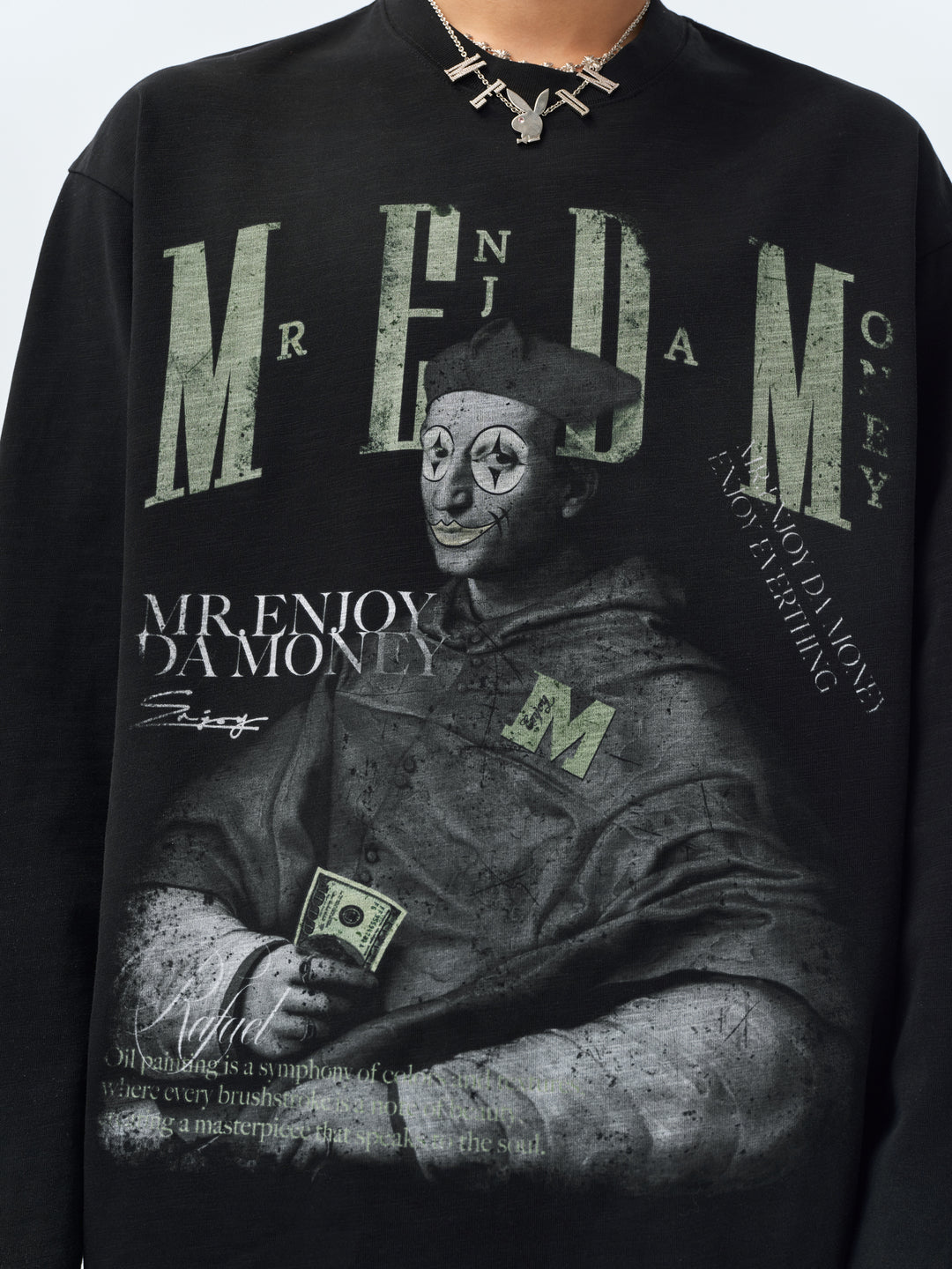 MEDM Clown Oil Painting Long Sleeve Tee | Face 3 Face