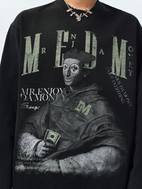 MEDM Clown Oil Painting Long Sleeve Tee | Face 3 Face