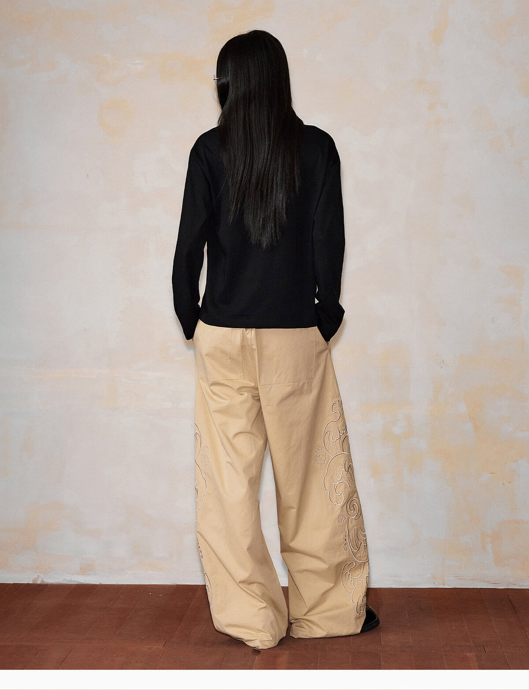 MEDM Rose Print Henley Long Sleeve Tee | Face 3 Face