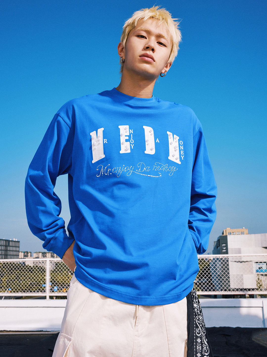 MEDM Pearl Patch Logo Long Sleeve Tee | Face 3 Face
