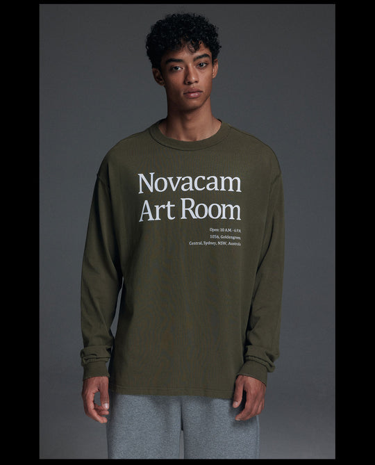 NOVACAM Novacam Art Room Backstitching Frayed Long Sleeve Tee | Face 3 Face