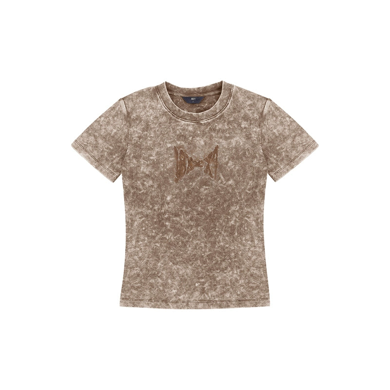 1807 18xxx7 3D Embroidered Tie Dye Slim Tee | Face 3 Face