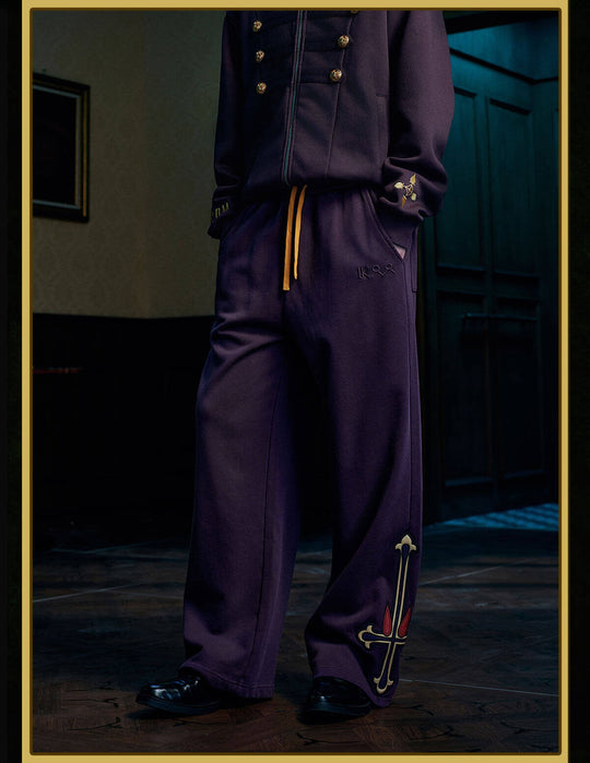 MEDM × HUNTER×HUNTER Kuroro Inverted Cross Patch Washed Sweatpants