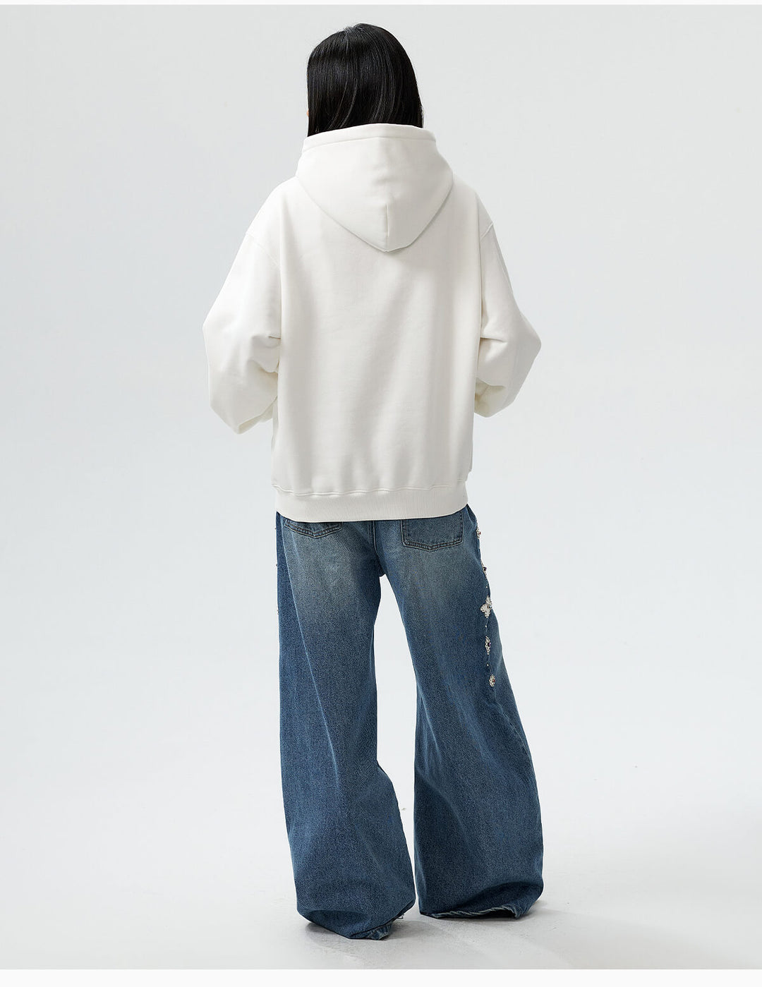 MEDM Mini Patchwork Floral Embroidered Hoodie | Face 3 Face