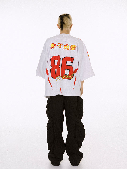 ROCKSTA Flame LOGO Printed Mesh Hockey Jersey | Face 3 Face