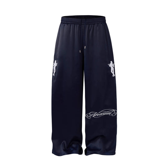 NOVACAM Satin Silky Baggy Track Pants | Face 3 Face