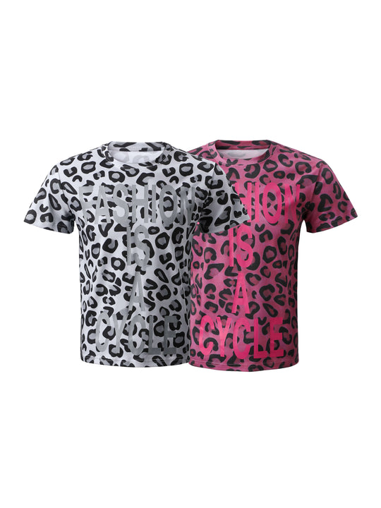 KARMANISTIC Leopard Print Slim Fit Stretch Tee | Face 3 Face