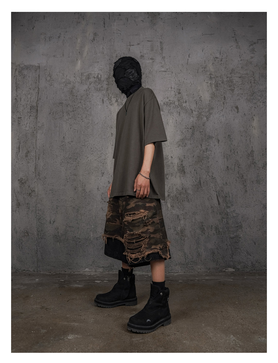 UNDERWATER Brown Sand-Washed Basic Faded Tee | Face 3 Face