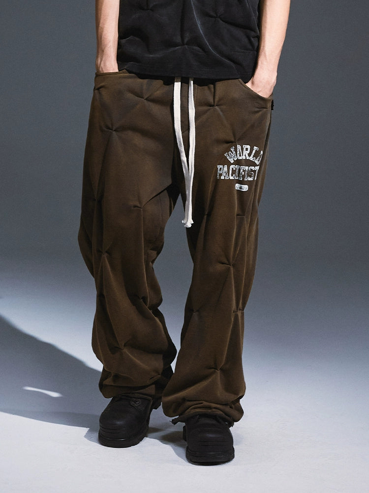 Remedy Aged Print Pinch Pleated Baggy Sweatpants | Face 3 Face