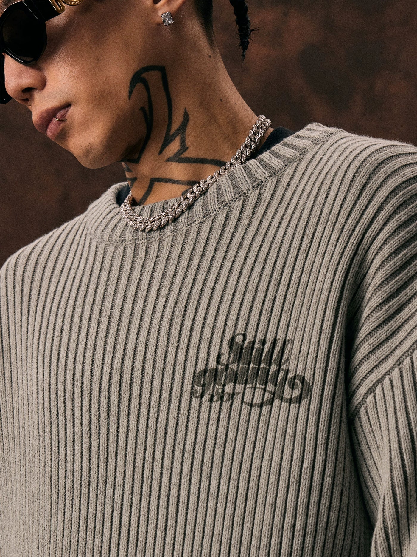 1807 Pit Stripe Vintage Knit Sweater | Face 3 Face