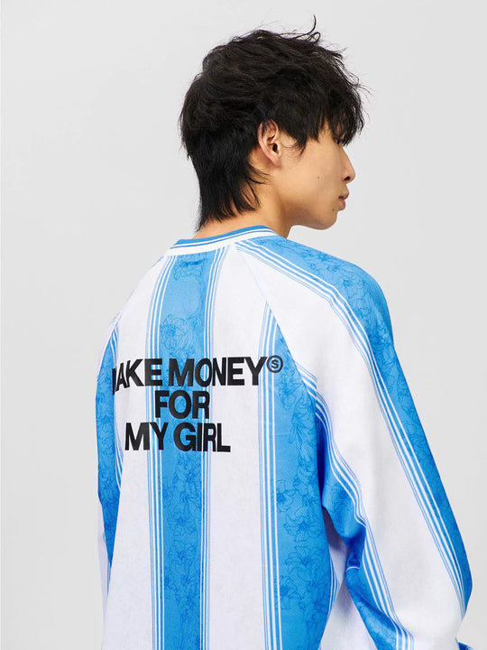 S45 Lily Floral Striped Long-Sleeve Jersey | Face 3 Face