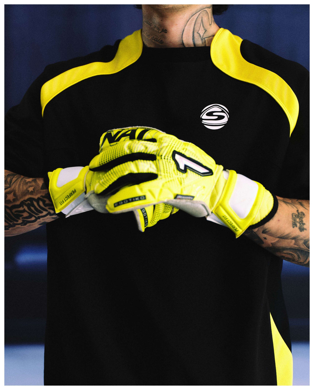 S45 Contrast Patchwork No 9 Short Sleeve Soccer Jersey | Face 3 Face