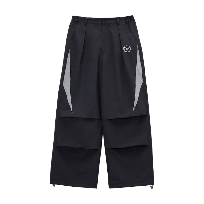 VOTE Black & Gray Patchwork Sport Track Pants