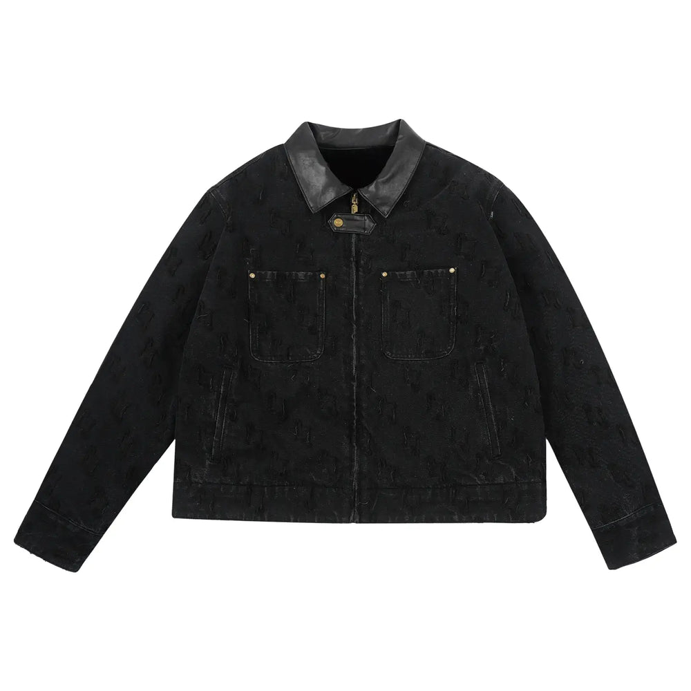 Labt Customized Jacquard Washed Denim Work Jacket | Face 3 Face