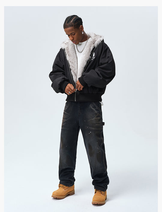 MEDM Fur-Lined Hooded Jacket | Face 3 Face