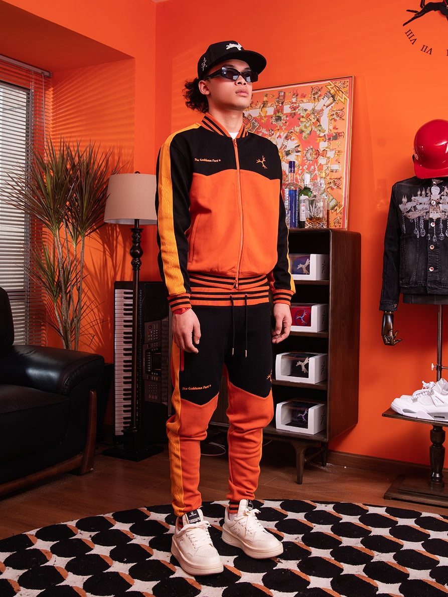 TGFCLUB Contrast Patchwork Track Jacket and Track Pants | Face 3 Face