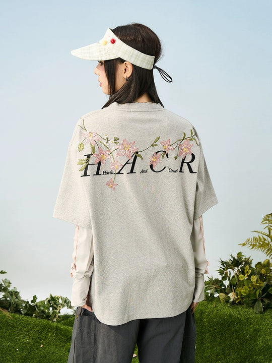Harsh and Cruel Botanical Embroidery Tee | Face 3 Face