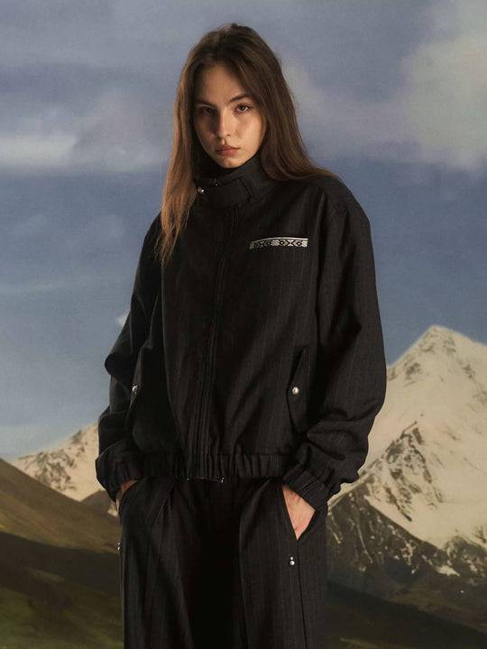 S45 Pearl Embellished Harrington Jacket | Face 3 Face