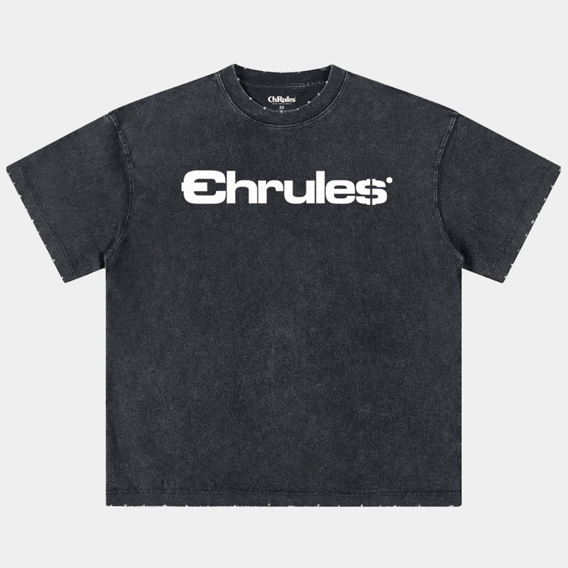Cashrules / CHRULES Classic Stone Wash Logo Tee | Face 3 Face