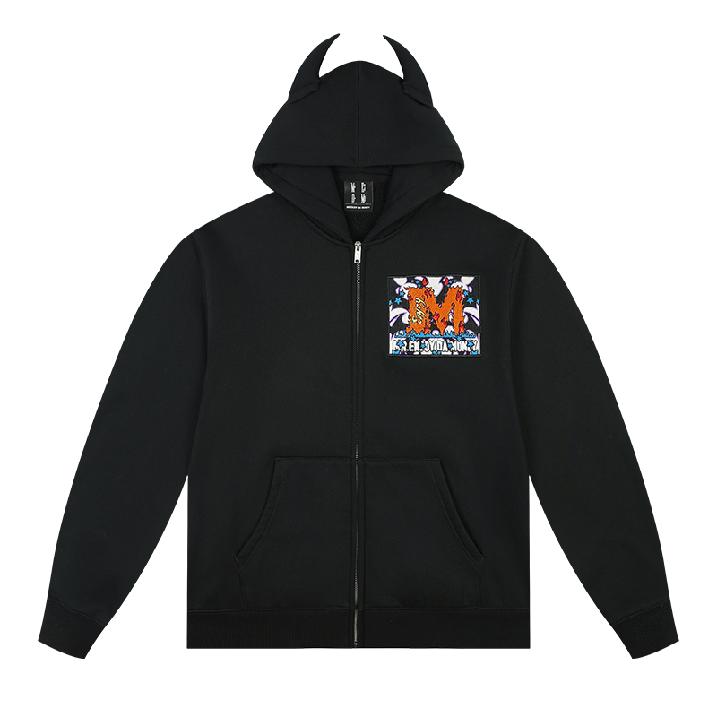 MEDM Angel & Devil Horns Zip-Up Hoodie | Face 3 Face