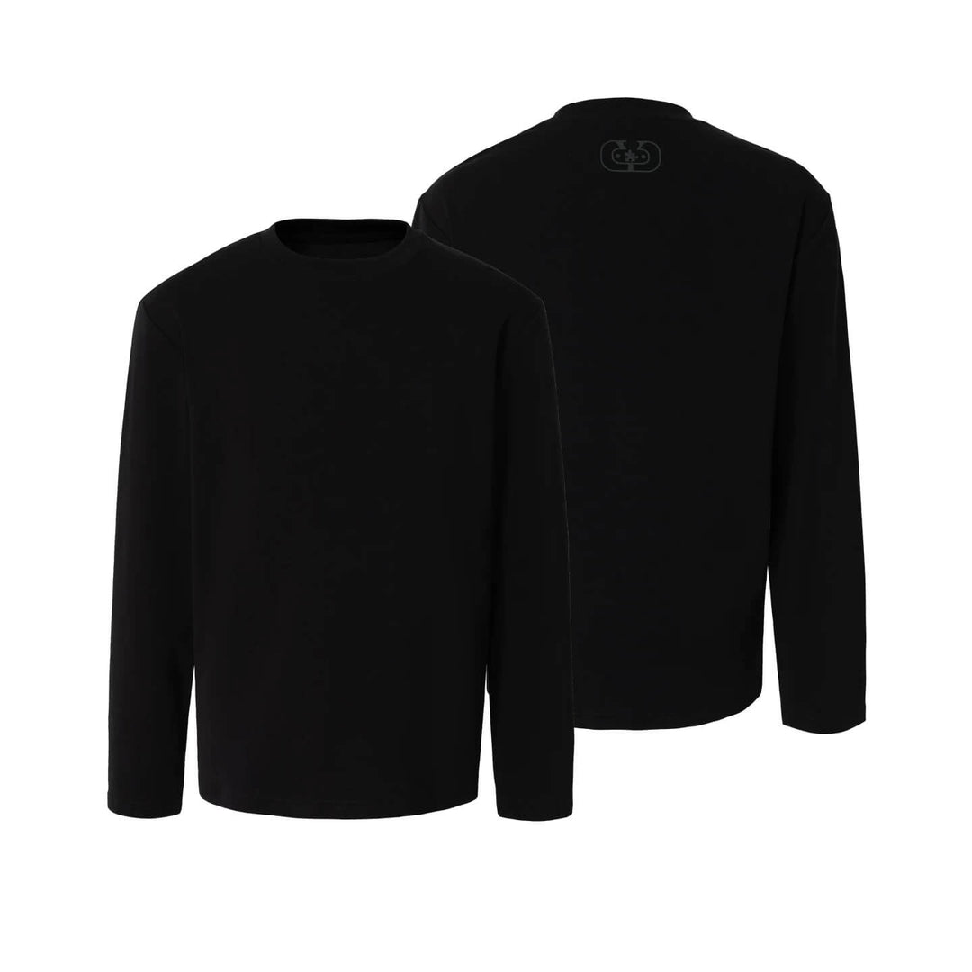 YADcrew Neck Logo Print Stretch Long Sleeve Tee | Face 3 Face