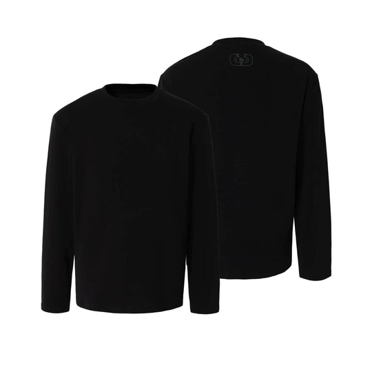 YADcrew Neck Logo Print Stretch Long Sleeve Tee | Face 3 Face