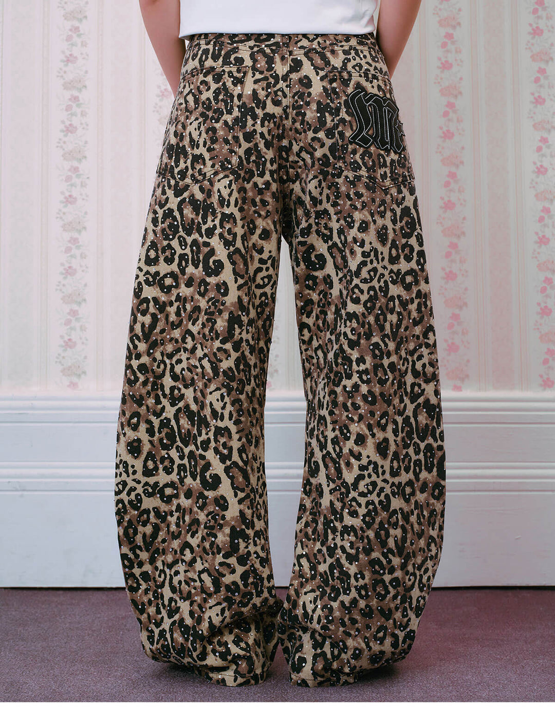 MEDM All Over Rhinestone Star Patch Jeans | Face 3 Face