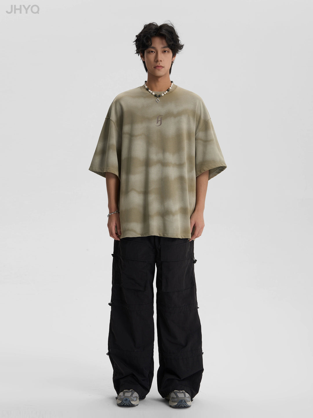 JHYQ Wave Tie Dye Logo Tee