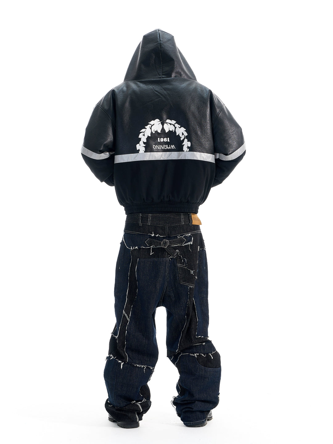 BLIND NO PLAN Frayed Edge Patchwork Remake Denim Jeans | Face 3 Face