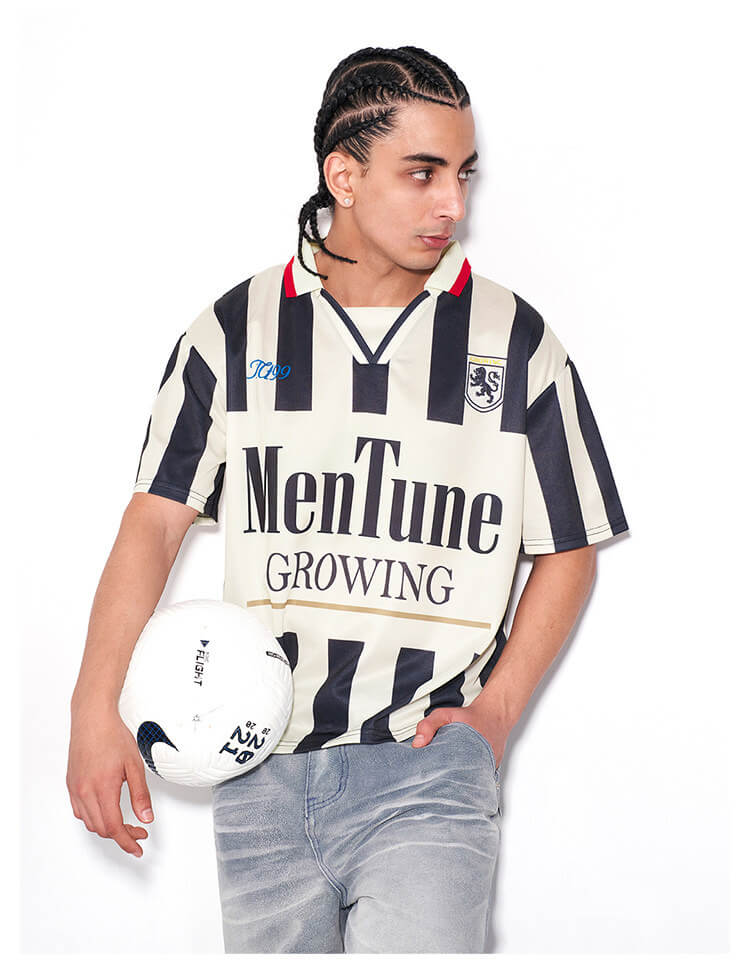 F3F Select Parody Striped Short Sleeve Soccer Jersey | Face 3 Face