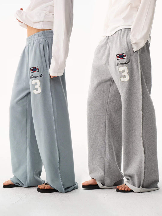 EXITMODE BY BLIND NO PLAN nside Out Seam Embroidered Baggy Sweatpants | Face 3 Face