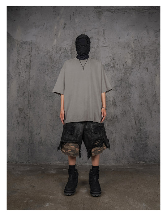 UNDERWATER Gray Sand-Washed Basic Faded Tee | Face 3 Face