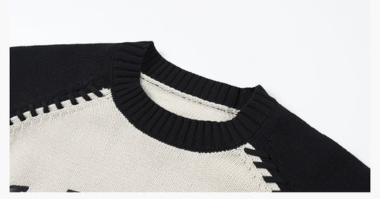 MEDM Color-Blocked Raglan Sleeve Knit Sweater | Face 3 Face