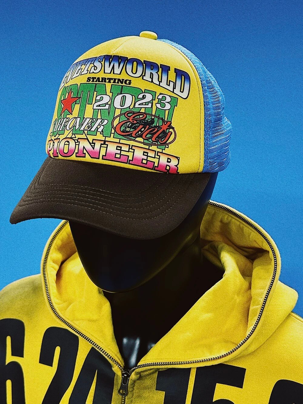 EVETS World Patchwork Multicolor Trucker Hat | Face 3 Face