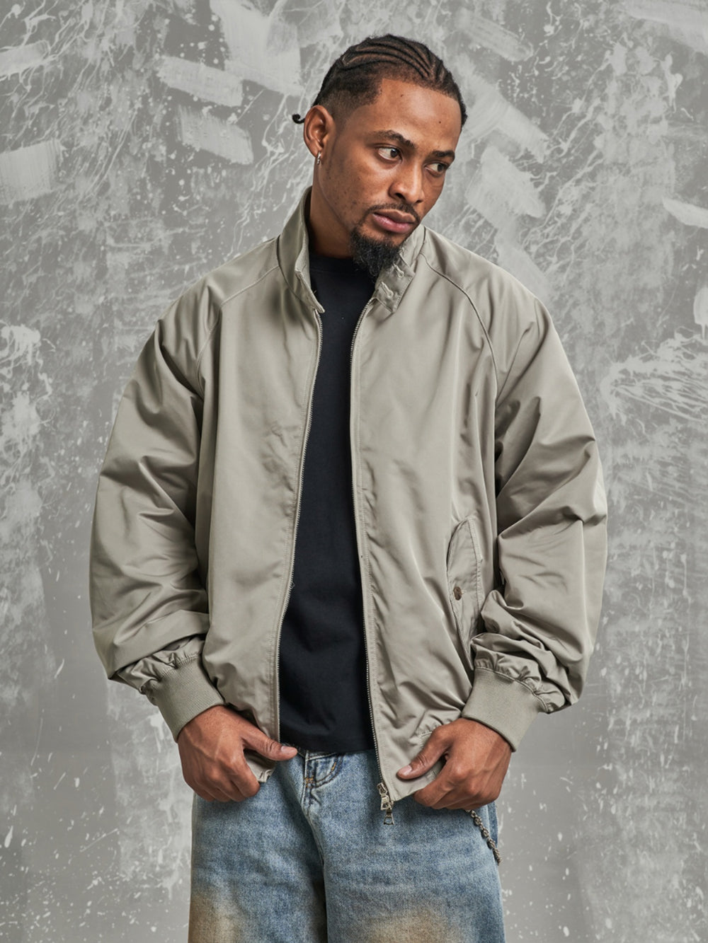 F3F Select Retro Stand Collar Harrington jacket | Face 3 Face