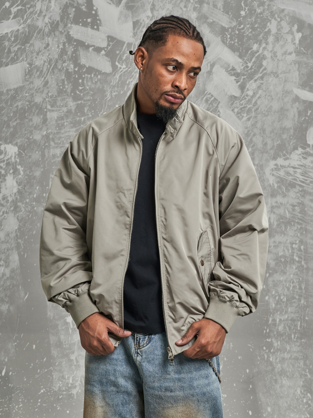 F3F Select Retro Stand Collar Harrington jacket | Face 3 Face