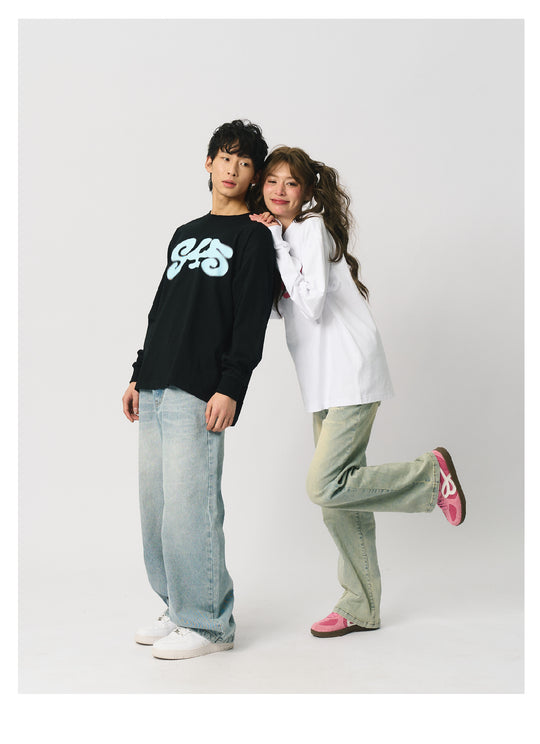 S45 Dot Logo Printed Long-Sleeve Tee | Face 3 Face