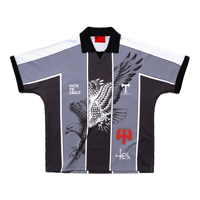 4TRA Contrast Color Printed Soccer Jersey Polo | Face 3 Face