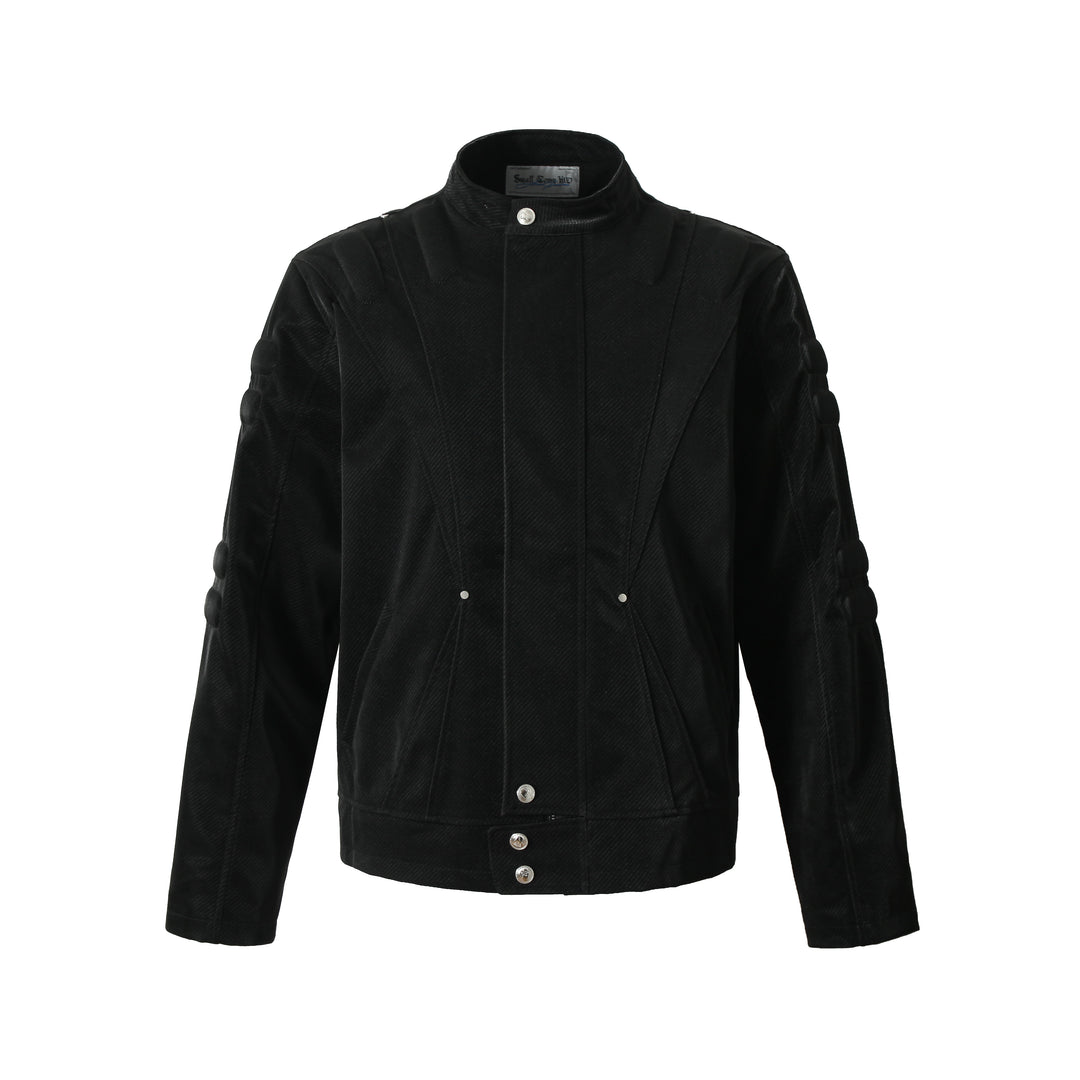 YADcrew x SmallTownKid 3D Cotton Special Texture Leather Jacket