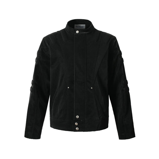 YADcrew x SmallTownKid 3D Cotton Special Texture Leather Jacket