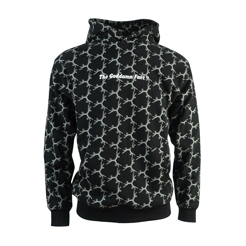 TGFCLUB Full Print Embroidered Hoodie | Face 3 Face