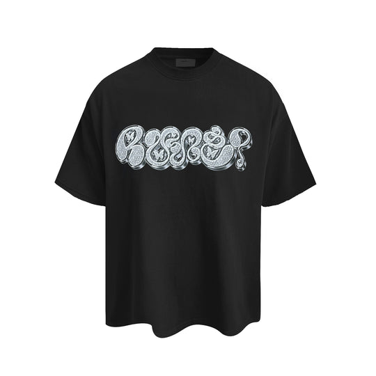 RUSURE Rhinestone Print Graphic Logo Tee | Face 3 Face