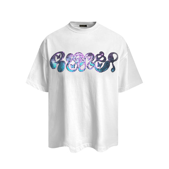 RUSURE Sequins Gradient Logo Tee | Face 3 Face