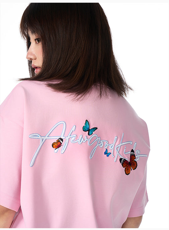 AFGK Floral Butterfly Logo Print Tee | Face 3 Face