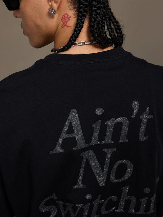 1807 Still Going Glitter Print Short Sleeve Tee | Face 3 Face