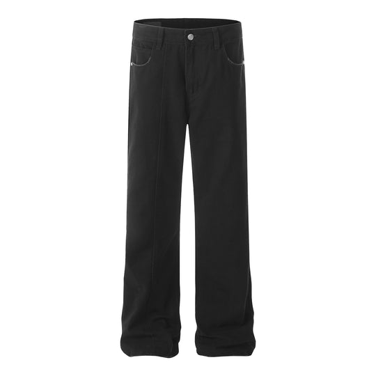 F3F Select One-Leg Center Stitch Black Jeans | Face 3 Face