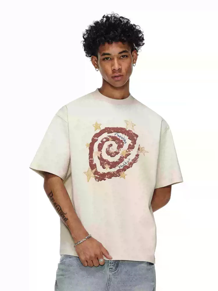ANTIDOTE Psychedelic Star Swirl Printed Tee | Face 3 Face